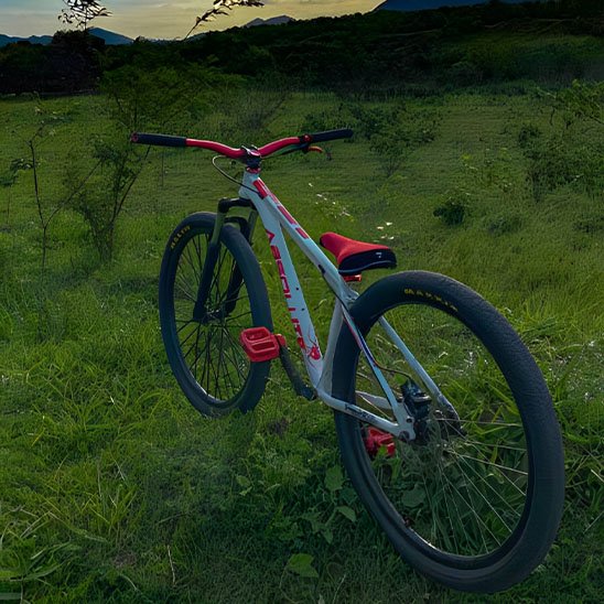 Selle vélo tissu doux rouge