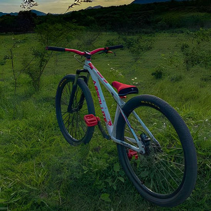 Selle vélo tissu doux rouge