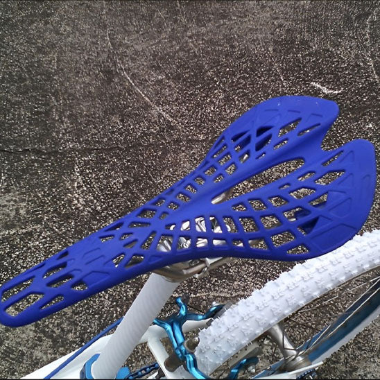 Selle vélo bleue polymère ultra-légère