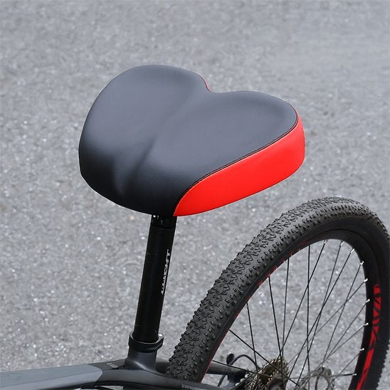 selles confort vélo rouge et noir