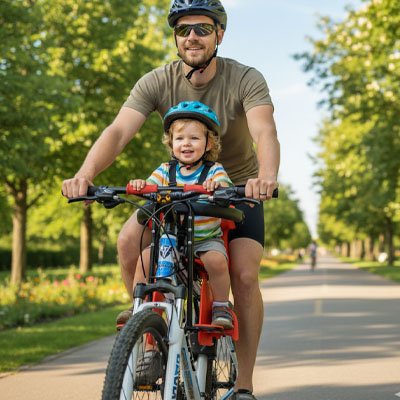 Siege bebe velo assis devant pour bien voir