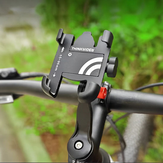 support telephone velo minimaliste sur bicyclette