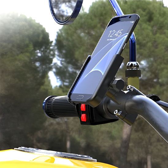 support telephone velo sur guidon moto