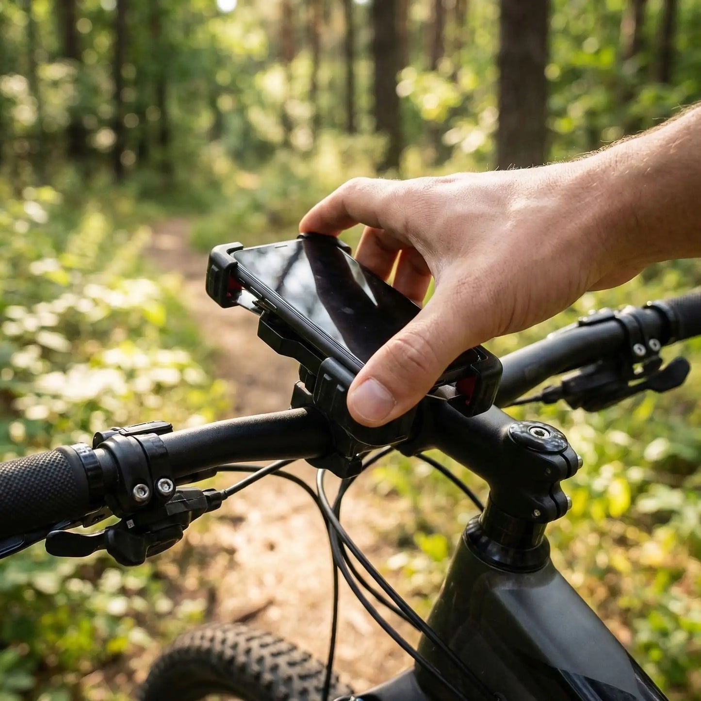 support tel vtt utilisation simple rapide une seule main