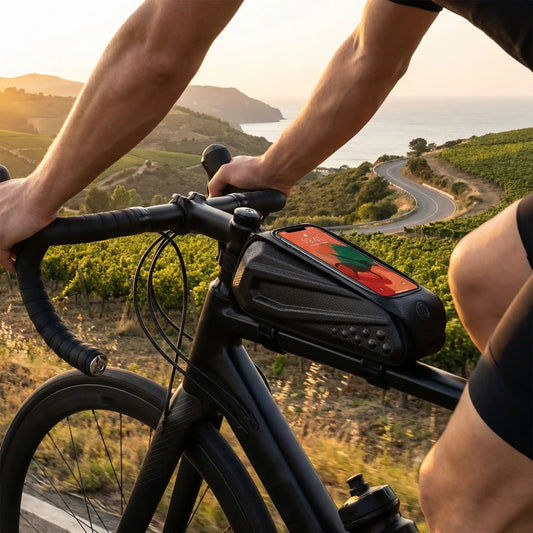 support téléphone vélo route sacoche étanche