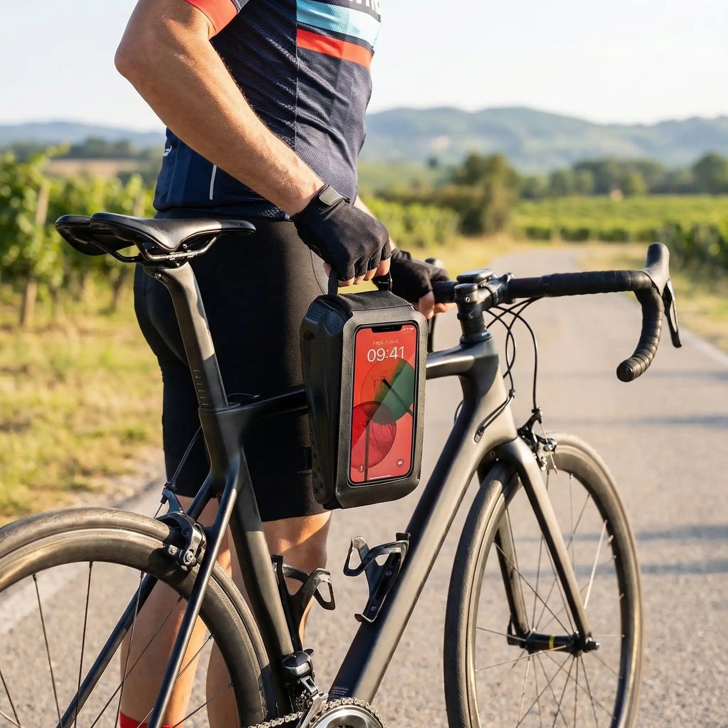 support téléphone vélo route sacoche portable compacte