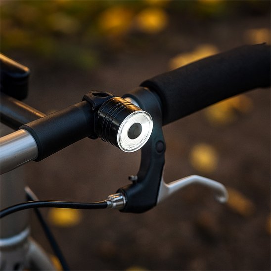 vélo éclairage rond blanc
